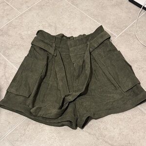 Forever 21 Dark Green Women's Corduroy Shorts